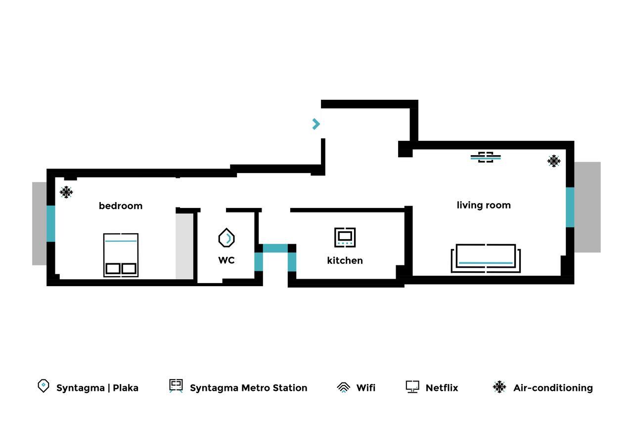 Sleek Flat In Central Syntagma By Upstreet Athén Kültér fotó